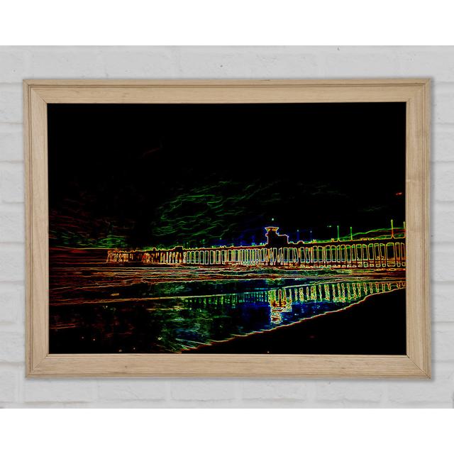 Night Pier - Single Picture Frame Art Prints Rosalind Wheeler Size: 59.7cm H x 84.1cm W x 1.5cm D on Productcaster.