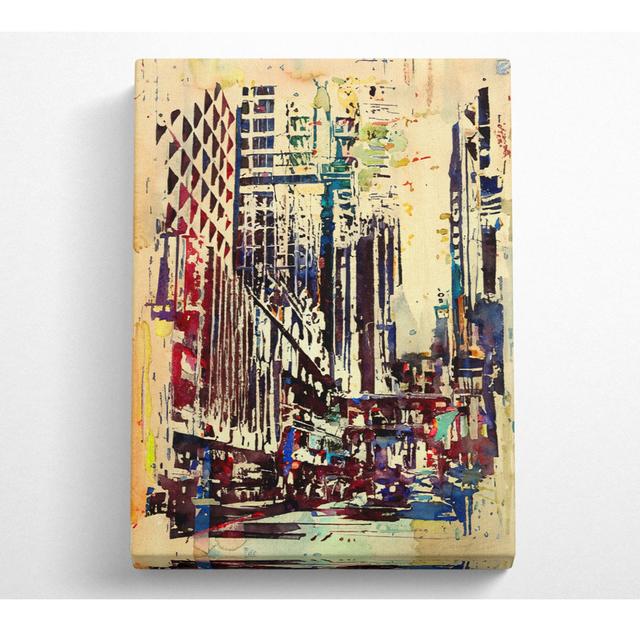 NYC Building Blocks Canvas Watercolour ClassicLiving Size: 81.3cm H x 50.8cm W x 10cm D on Productcaster.