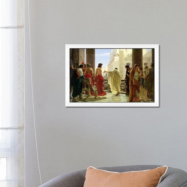 'Ecce Homo' by Panoramic Images - Wrapped Canvas Painting Print Astoria Grand Size: 101.6cm H x 152.4cm W x 3.81cm D, Frame Option: White Framed on Productcaster.