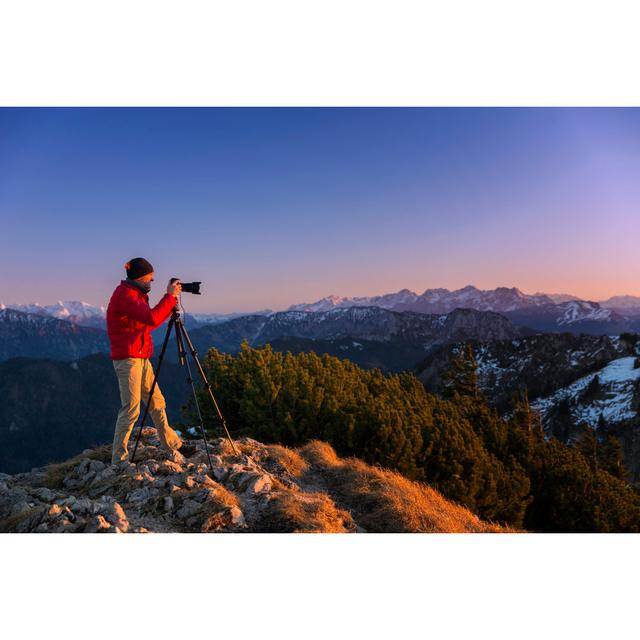 Nature Photographer In The Alps by DieterMeyrl - No Frame Art Prints on Canvas Alpen Home Size: 30cm H x 20cm W on Productcaster.