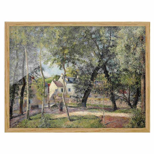 Landscape at Osny by Camille Pissarro - Picture Frame Painting Rosalind Wheeler Frame Option: Brown Framed, Size: 70cm H x 100cm W x 2cm D on Productcaster.