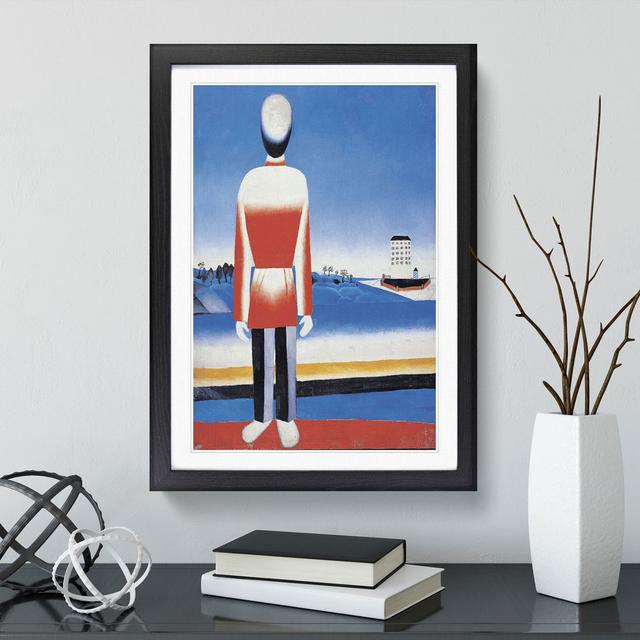 Man in the Countryside by Kazimir Malevich - Picture Frame Painting East Urban Home Frame Option: Black Framed, Size: 48cm H x 36cm W x 2cm D on Productcaster.