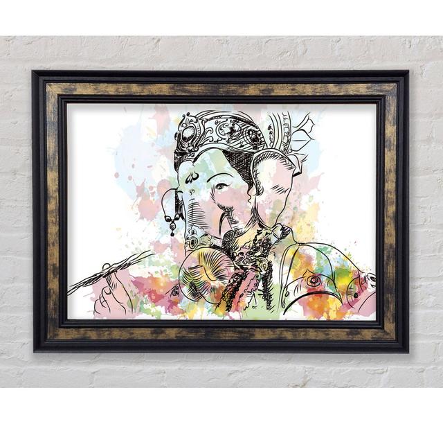 Hindu God Ganesha 7 - Single Picture Frame Art Prints Rosalind Wheeler Size: 42cm H x 59.7cm W on Productcaster.