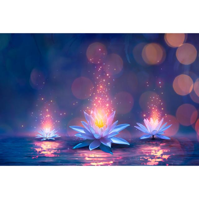 Magic Lotus by RomoloTavani - Print Marlow Home Co. Size: 51cm H x 76cm W x 3.8cm D on Productcaster.