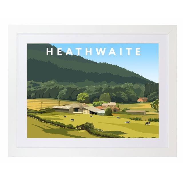 Heathwaite by Richard O'Neil - Graphic Art Print on Paper East Urban Home Format: White Wood Frame, Size: 33.5 cm H x 43.5 cm W x 2.2 cm D on Productcaster.