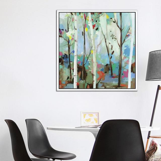 Birchwood Forest by Allison Pearce - Painting Print on Canvas Alpen Home Format: White Framed Canvas, Size: 93.98cm H x 93.98cm W x 3.81cm D on Productcaster.