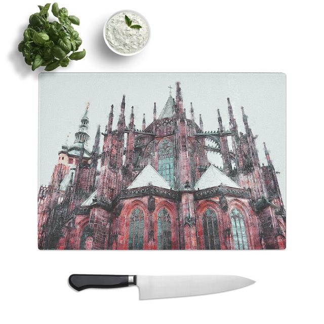 Prague Castle in the Czech Republic Painting Chopping Board East Urban Home Size: 0.4cm H x 20cm W x 28.5cm L on Productcaster.