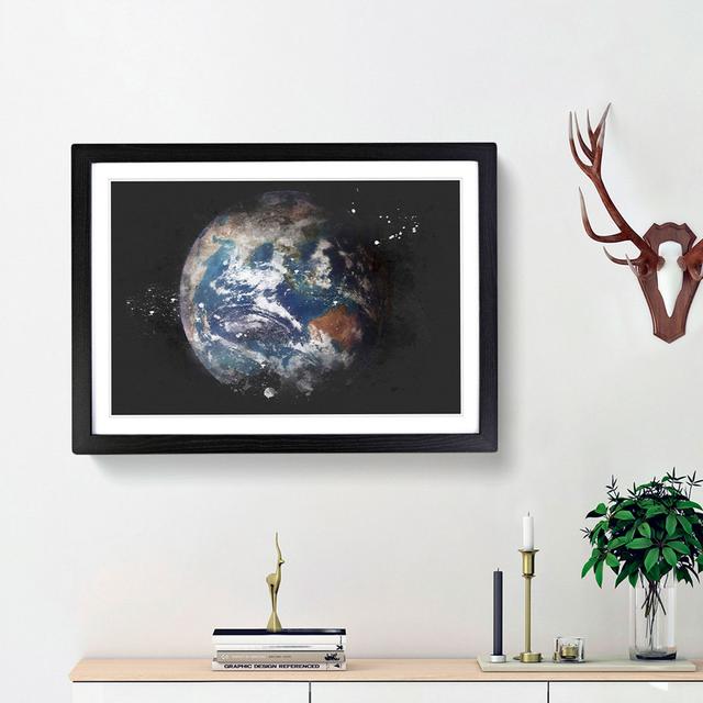 Beautiful View Of Earth - Single Picture Frame Print on MDF East Urban Home Size: 45cm H x 63cm W x 2cm D, Frame Option: Black Framed on Productcaster.