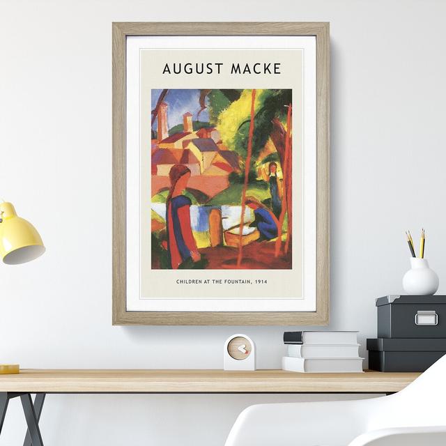 Walking to Town by August Macke - Picture Frame Art Prints East Urban Home Frame Option: Oak Framed, Size: 65cm H x 48cm W x 2cm D on Productcaster.