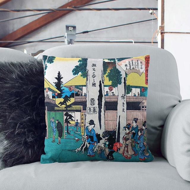 Zoshigaya No Zu by Utagawa Hiroshige Cushion with Filling East Urban Home Size: 55 x 55 cm on Productcaster.