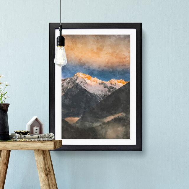 Schwartzenstein Summit In Italy Painting - Picture Frame Graphic Art East Urban Home Size: 63cm H x 45cm W x 2cm D, Frame Option: Black Framed on Productcaster.