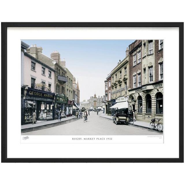 Rugby, Market Place 1932 by Francis Frith - Single Picture Frame Print The Francis Frith Collection Size: 40cm H x 50cm W x 2.3cm D, Colour: Brown/Bei on Productcaster.