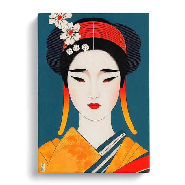 Face of a Geisha No.3 - Wrapped Canvas Graphic Art Rosdorf Park Size: 50cm H x 35cm W on Productcaster.