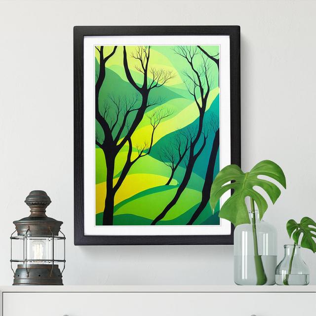 Forest Mural Alpen Home Format: Black Framed, Size: 34cm H x 25cm W x 2cm D on Productcaster.