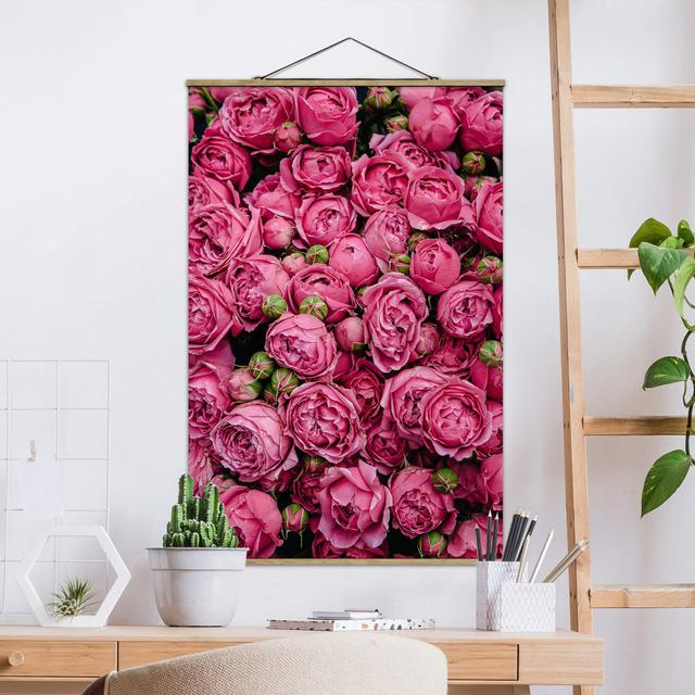 Fotodruck Pink Peonies Ebern Designs Maße: 150 cm H x 100 cm B x 0,3 cm T on Productcaster.