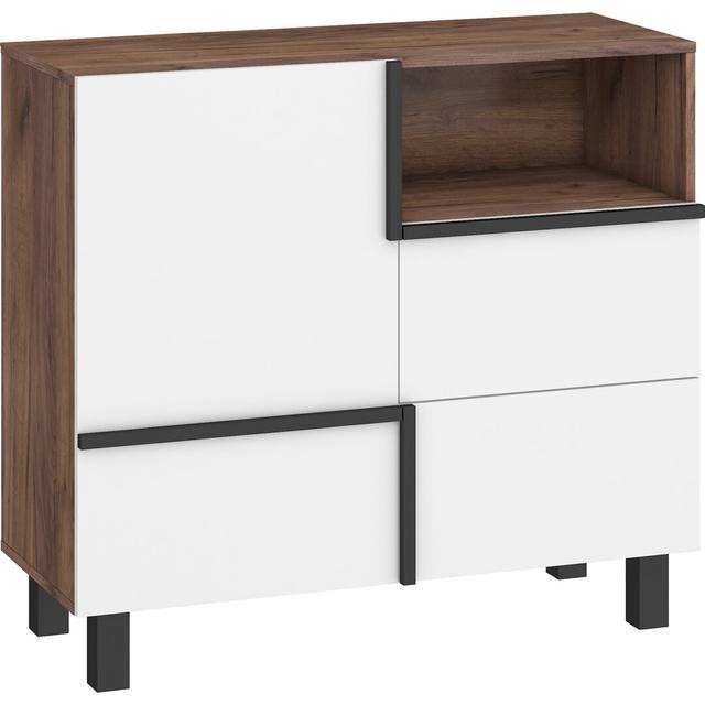 Barnesbury Sideboard 17 Stories Colour: Saddle Brown/White on Productcaster.