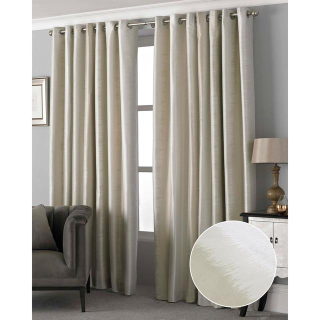 Hurlingham Polyester Room Darkening Grommet / Eyelet Curtain Pair (Set of 2) Paoletti Size per Panel: 229 W x 229 D cm on Productcaster.