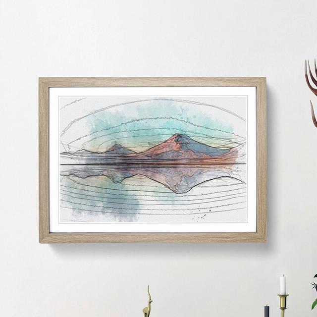 Reflection upon a Lake in Chile in Abstract - Picture Frame Graphic Art Print East Urban Home Frame Option: Oak Framed, Size: 62cm H x 87cm W x 2cm D on Productcaster.