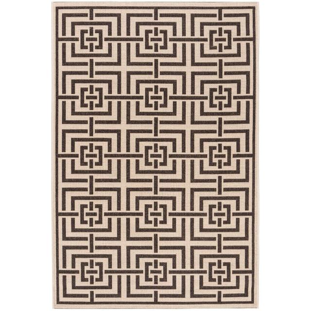 Fion Geometric Machine Woven Cream/Brown Area Rug 17 Stories Rug Size: Rectangle 120 x 180cm on Productcaster.