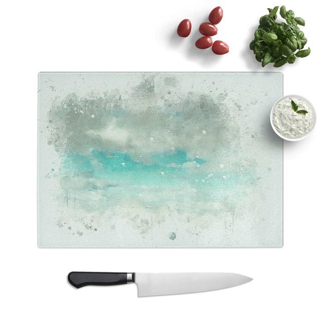 Glass Mountain Clouds in Abstract Chopping Board East Urban Home Size: 28.5 cm W x 20 cm L on Productcaster.