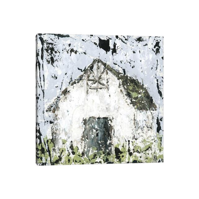 Palette Knife Barn by Ashley Bradley - Art Print on Canvas Ebern Designs Format: Wrapped Canvas, Size: 66.04cm H x 66.04cm W x 3.81cm D on Productcaster.