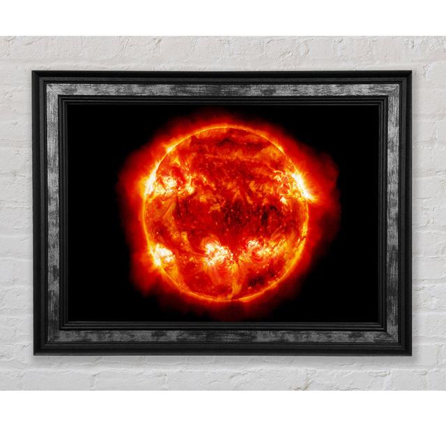 Red Sun Fire Glow - Single Picture Frame Art Prints Bright Star Size: 21cm H x 42cm W x 8cm D on Productcaster.