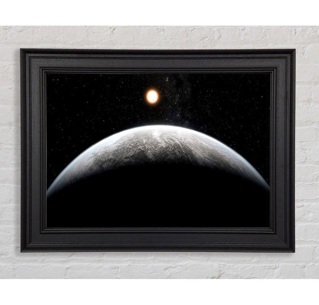 Planet In The Dark Framed Print Ebern Designs Size: 59.7cm H x 84.1cm W on Productcaster.