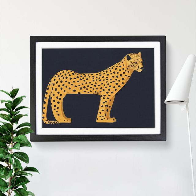 Beauteous Cheetah - Picture Frame Graphic Art Bay Isle Home Format: Black, Size: 25cm H x 34cm W x 2cm D on Productcaster.