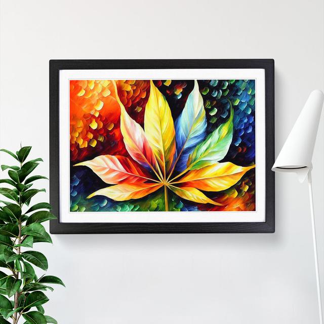 Glorious Plant Leaf Vol.4 - Single Picture Frame Print Latitude Run Size: 25cm H x 34cm W x 2cm D, Frame Colour: Black on Productcaster.