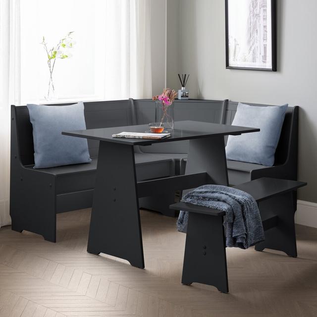 Lief 3 - Piece Dining Set Latitude Run Colour: Anthracite on Productcaster.