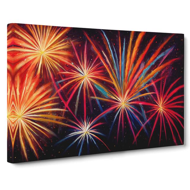 Showstopping Fireworks - Wrapped Canvas Graphic Art 17 Stories Size: 50cm H x 76cm W x 3cm D on Productcaster.