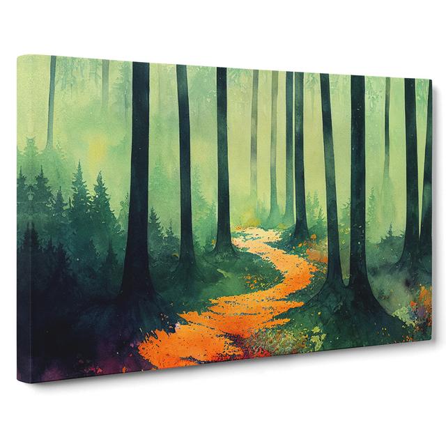 Forest Path Vol.2 - Wrapped Canvas Print Alpen Home Size: 35cm H x 50cm W x 3cm D on Productcaster.