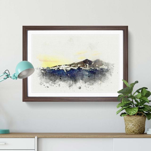 Rocky Mountains in Colorado in Abstract - Picture Frame Graphic Art Print East Urban Home Frame Option: Walnut, Size: 35cm H x 50cm W x 2cm D on Productcaster.