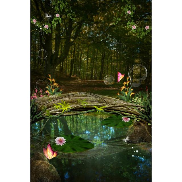 Enchanted Pond In The Woods by Ellerslie77 - Wrapped Canvas Print Alpen Home Size: 30cm H x 20cm W on Productcaster.