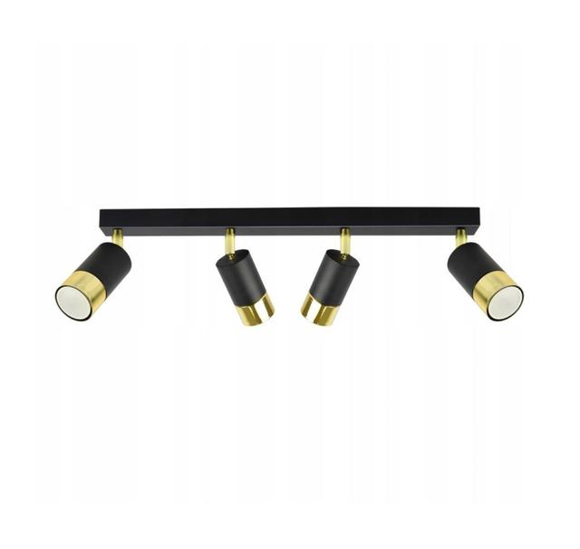 Amalina 4-Light 60cm Celling Spotlight Canora Grey Fixture Finish: Black/Gold on Productcaster.