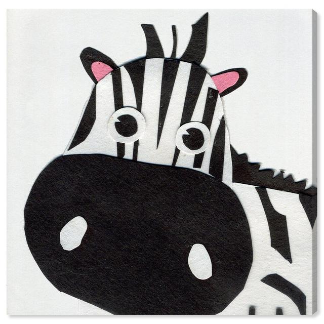 'Zebra' Print on Canvas East Urban Home Size: 91.4 cm H x 91.4 cm W x 3.8 cm D on Productcaster.