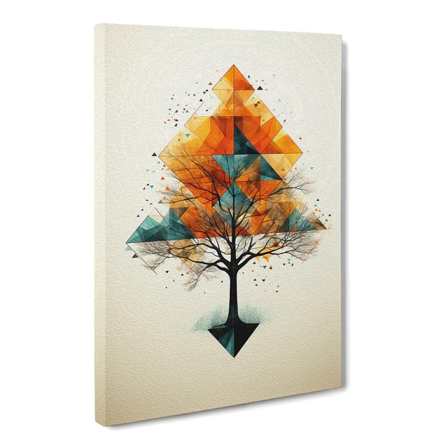 Tree Geometric - Print Marlow Home Co. Size: 76cm H x 50cm W x 3cm D on Productcaster.