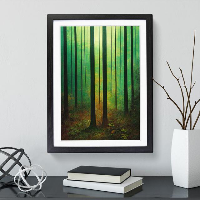 Excellent Forest - Picture Frame Graphic Art Alpen Home Frame Colour: Black, Size: 46cm H x 34cm W on Productcaster.