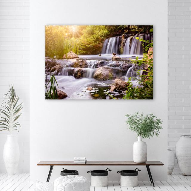 Wandbild, Wasserfall bei Sonnenuntergang Alpen Home on Productcaster.