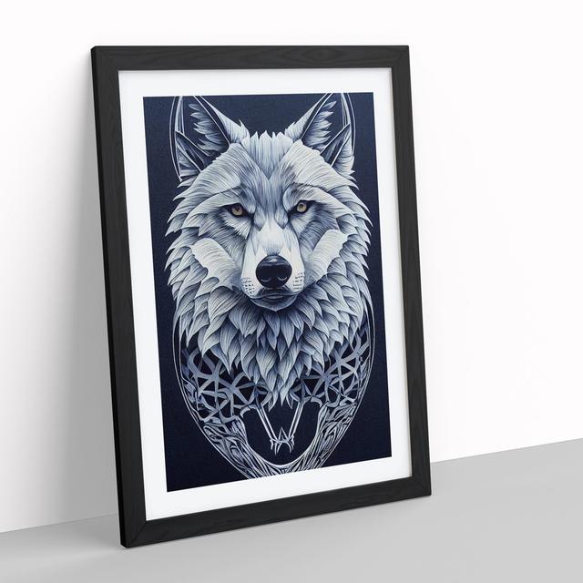 Wolf Deco No.2 - Picture Frame Graphic Art Alpen Home Frame Colour: Black Framed, Size: 34cm H x 25cm W on Productcaster.