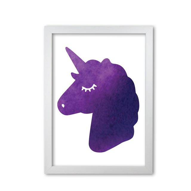 Unicorn Silhouette - Painting East Urban Home Format: White Grain Frame, Size: 60 cm H x 42 cm W x 5 cm D on Productcaster.