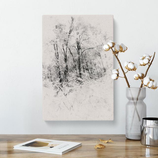 Winter Forest Vol.4 Watercolour - Wrapped Canvas Graphic Art East Urban Home Size: 76cm H x 50cm W x 3cm D on Productcaster.