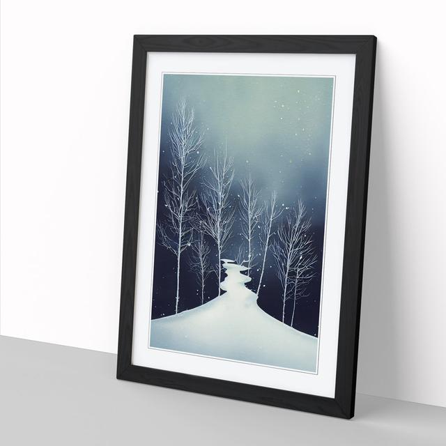 Livana Landscape Forest Winter - Picture Frame Graphic Art ClassicLiving Frame Option: Black, Size: 34cm H x 25cm W on Productcaster.