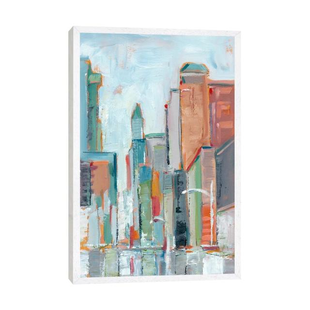 'Downtown Contemporary I' by Ethan Harper - Graphic Art Print Ebern Designs Format: White Floater Framed, Size: 152.4cm H x 101.6cm W x 3.81cm D on Productcaster.