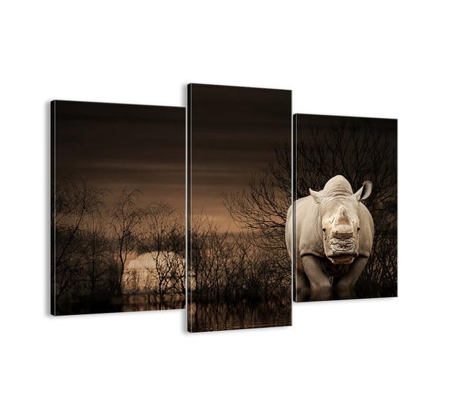 White Against Nature - 3 Piece Unframed Graphic Art Print Set on Canvas Bloomsbury Market Size: 100cm H x 130cm W x 1.8cm D on Productcaster.