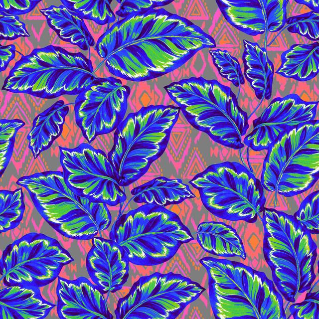 Leaves Pattern - Wrapped Canvas Print Rosalind Wheeler Size: 76cm H x 76cm W x 3.8cm D on Productcaster.