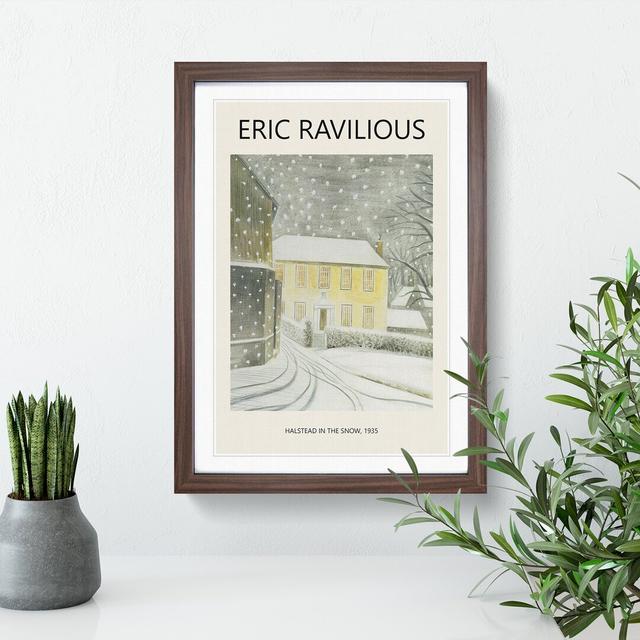 Halstead Road in Snow by Eric Ravilious - Picture Frame Graphic Art East Urban Home Frame Option: Walnut Framed, Size: 48cm H x 36cm W x 2cm D on Productcaster.