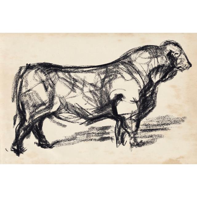 Black Angus I by Jennifer Paxton Parker - Wrapped Canvas Drawing August Grove Size: 81cm H x 122cm W on Productcaster.