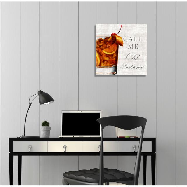 Call Me Old Fashioned - Wrapped Canvas Graphic Art Print East Urban Home Size: 91cm H x 91cm W x 4cm D on Productcaster.