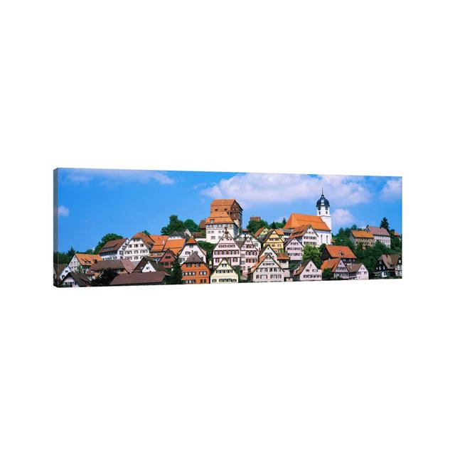 Buildings On A Hill, Altensteig, Black Forest, Germany - Wrapped Canvas Panoramic Print Ebern Designs Size: 50.8cm H x 152.4cm W x 3.81cm D on Productcaster.